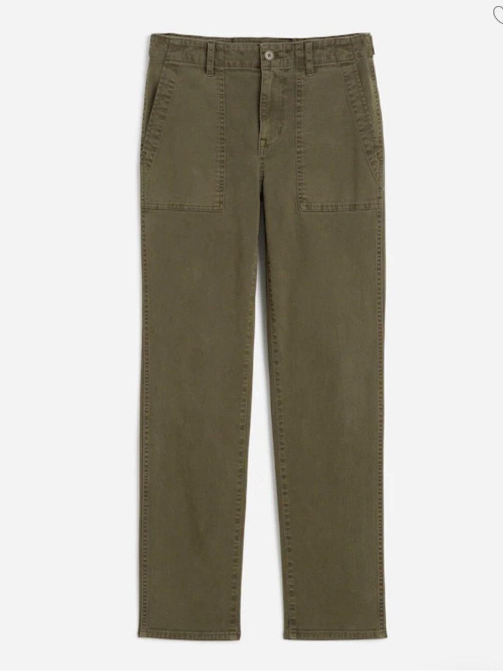 PILCRO Anthropologie Slim Straight Utility Pants Faded Ivy Size 24